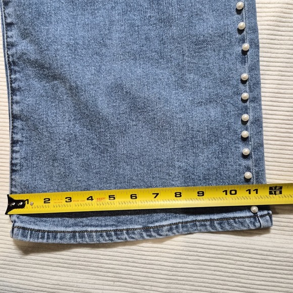 VBRT Pearl Stud High Rise Wide Leg Jeans 11/29 NWT - Picture 4 of 13